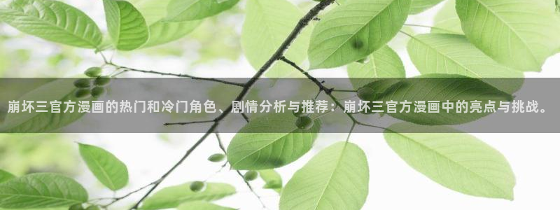 51漫画登录平台：崩坏三官方漫画的热门和冷门角色、剧情分析与推荐：崩坏三官方漫画中的亮点与挑战。